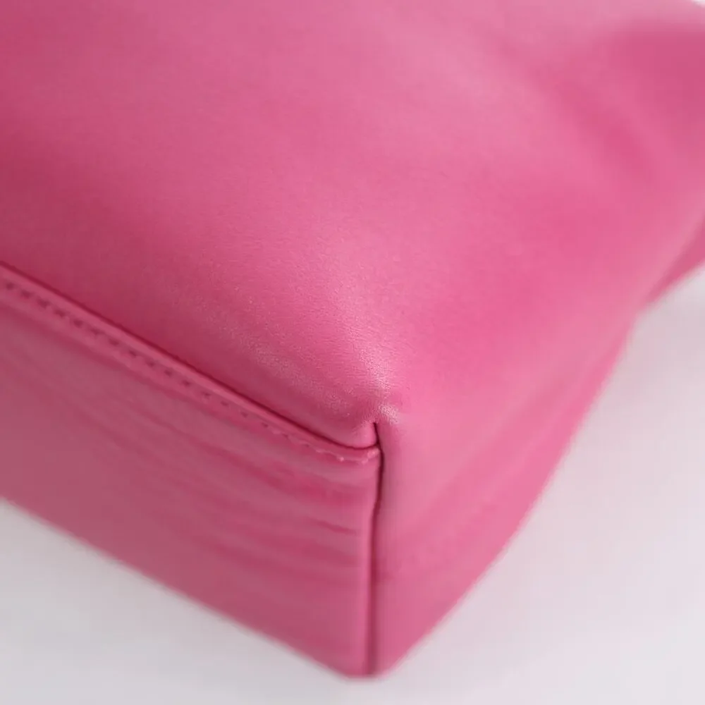 Coach Vintage Pink Leather Mini Cosmetic Pouch Bag